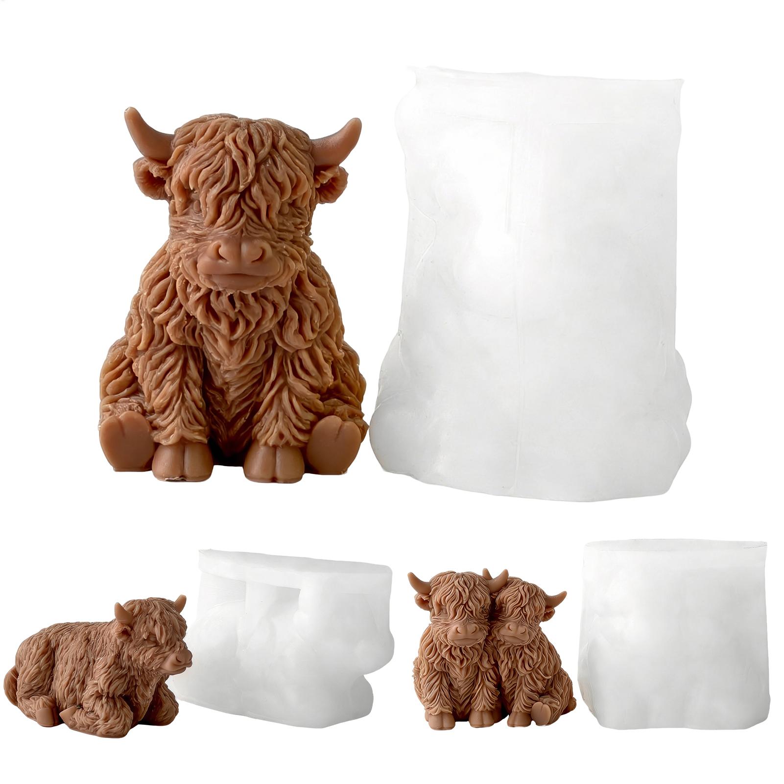 Soap Making Ideas - Highland Cow Silicone Mold Reusable 3D