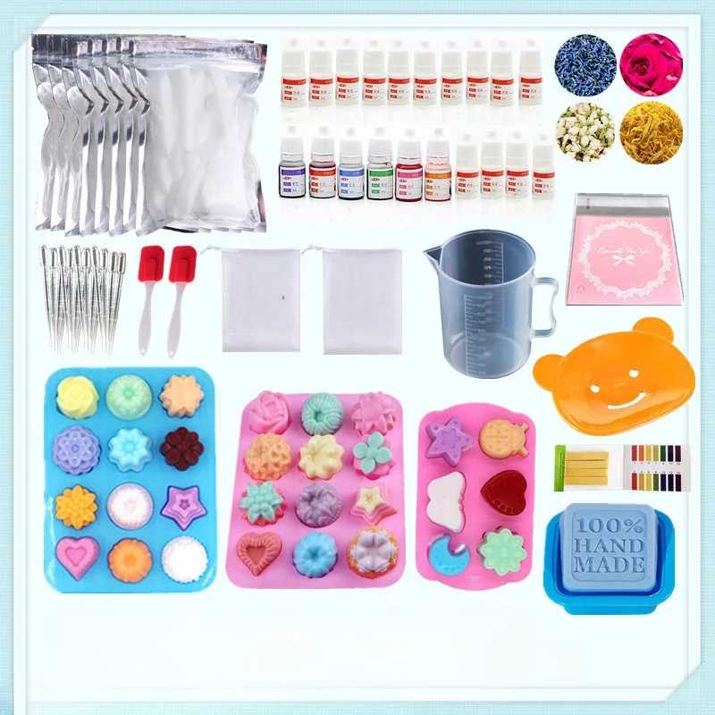 Soap Making Natural Ingredients - Handmade Essential Material Kit Tool Set