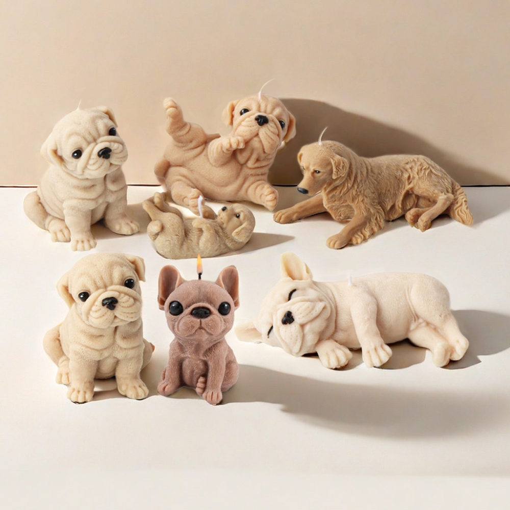 3D Dog Silicone Candle Molds S - Soap Making Additives recension och pris