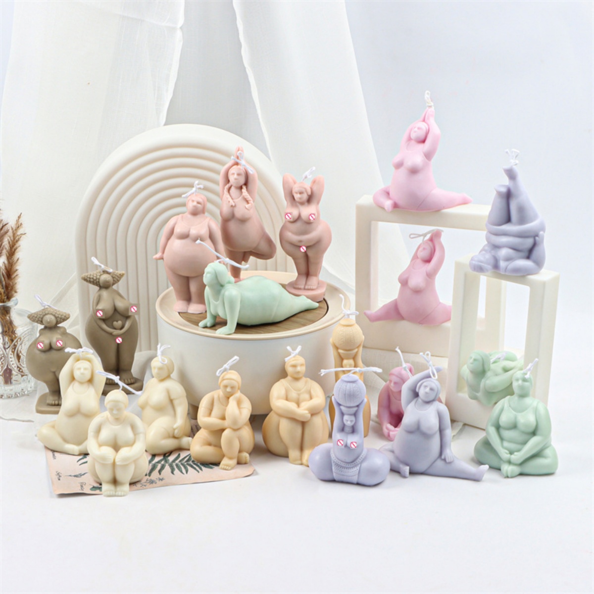 3D Lady Body Candle Mold Yoga  - Soap Making Additives recension och pris
