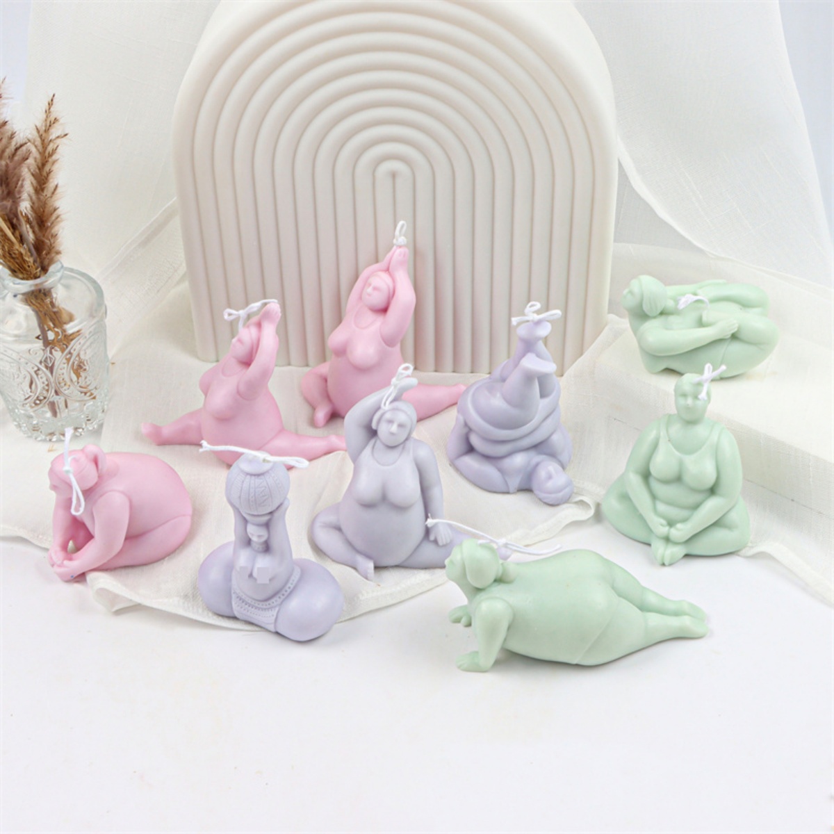 3D Lady Body Candle Mold Yoga  - Soap Making Additives recension och pris