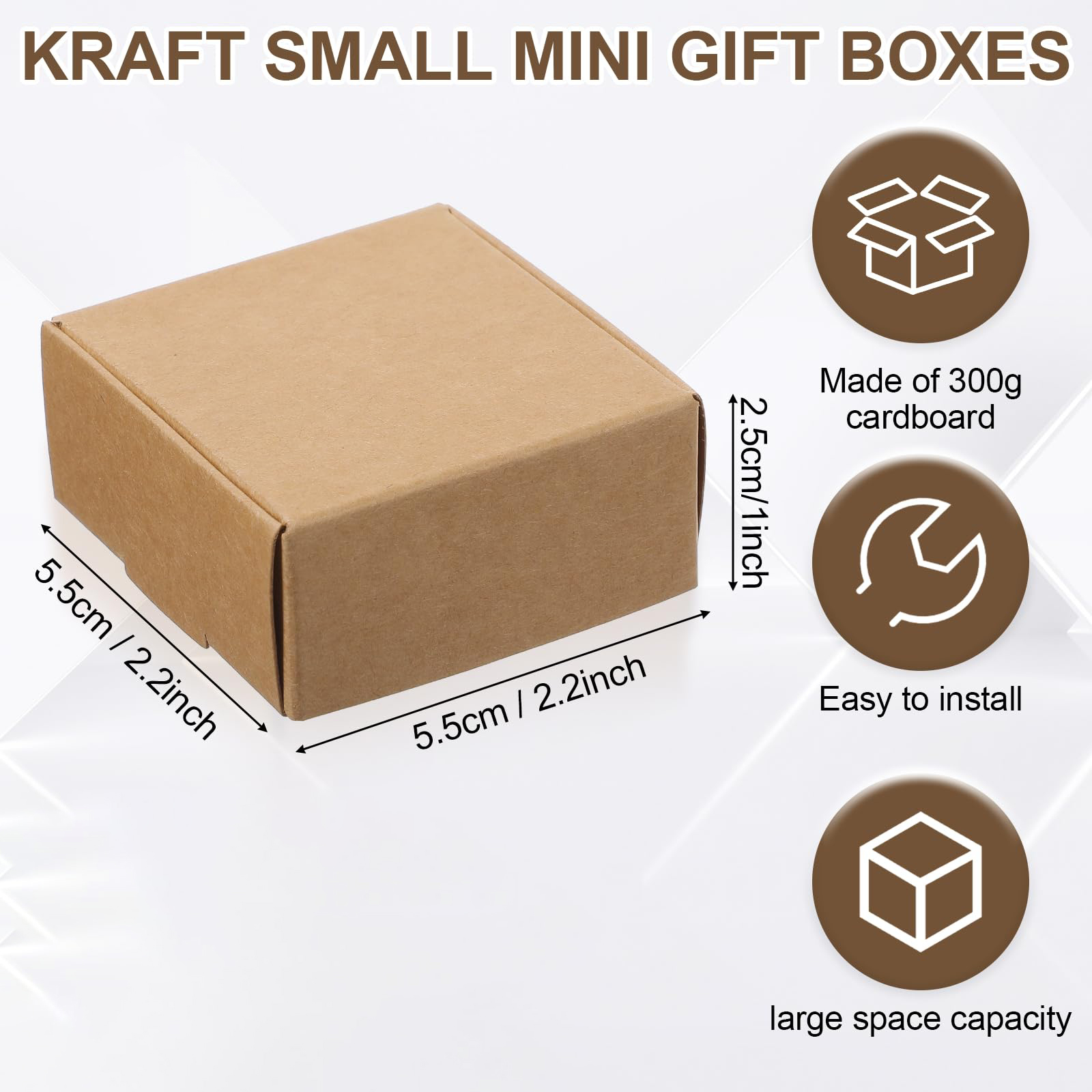 50PCS Kraft Paper Gift Boxes M - Kraft Soap Label recension och pris