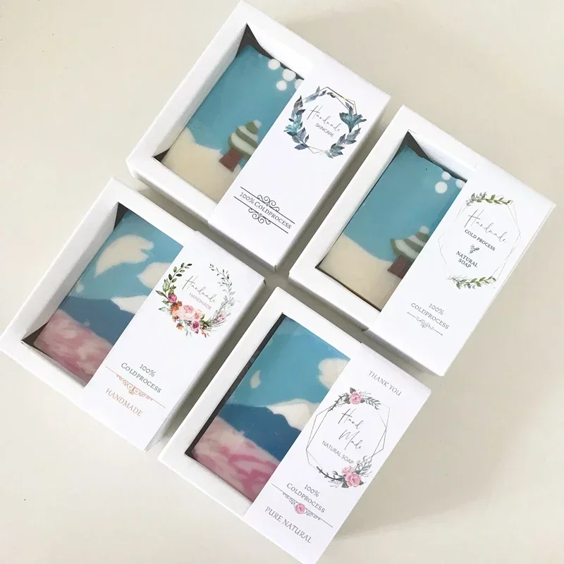 50pcs/Lot White Paper Box Soap - Kraft Soap Label recension och pris