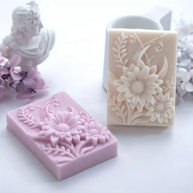 3D Flower Square Soap Silicone - Soap Making Scents recension och pris