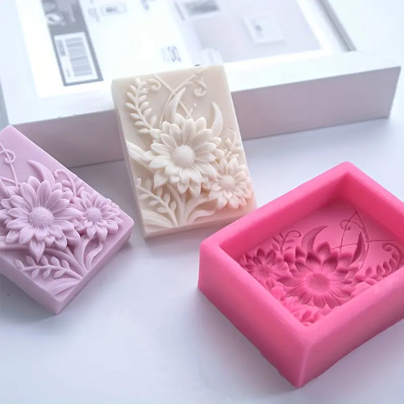 3D Flower Square Soap Silicone - Soap Making Scents recension och pris