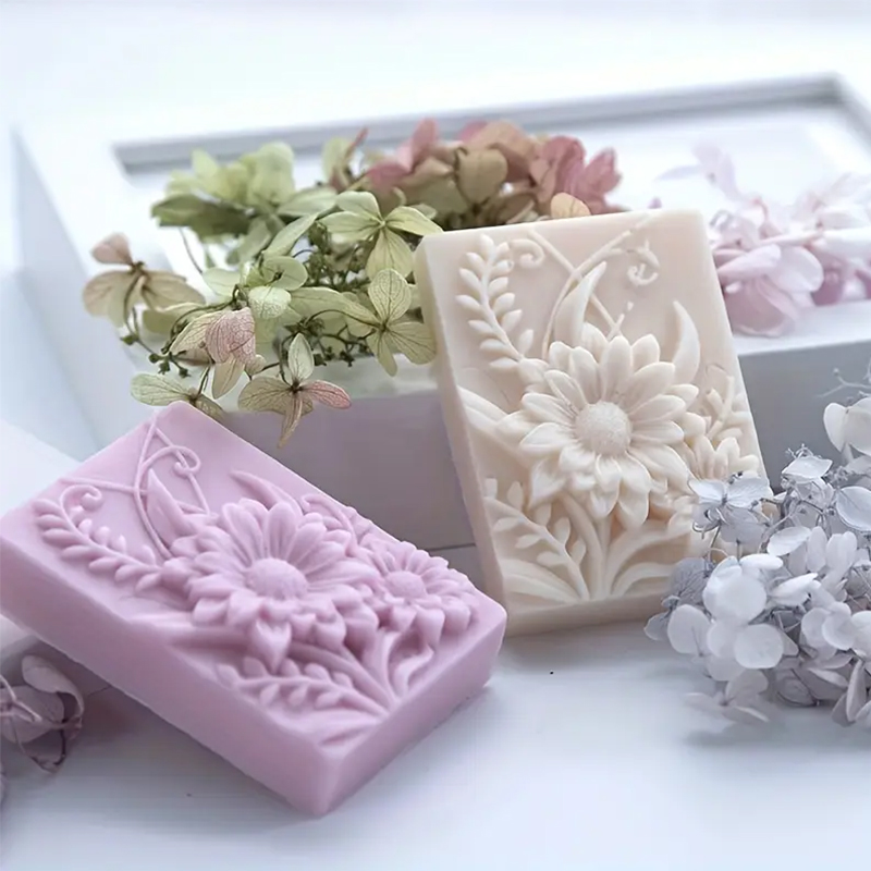 3D Flower Square Soap Silicone - Soap Making Scents recension och pris