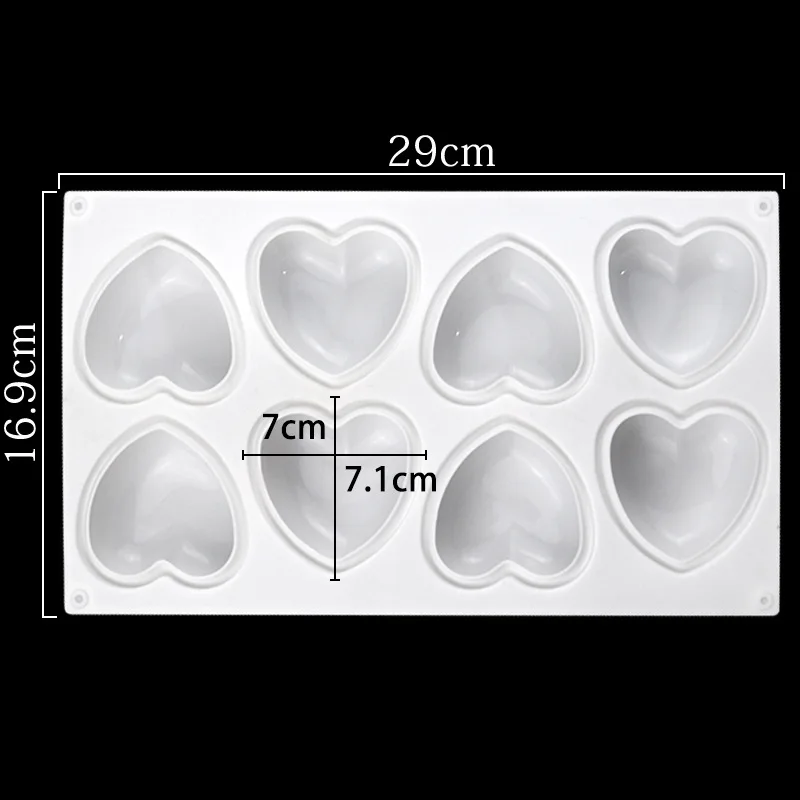 Love Heart Silicone Soap Mold  - Soap Making Ideas recension och pris