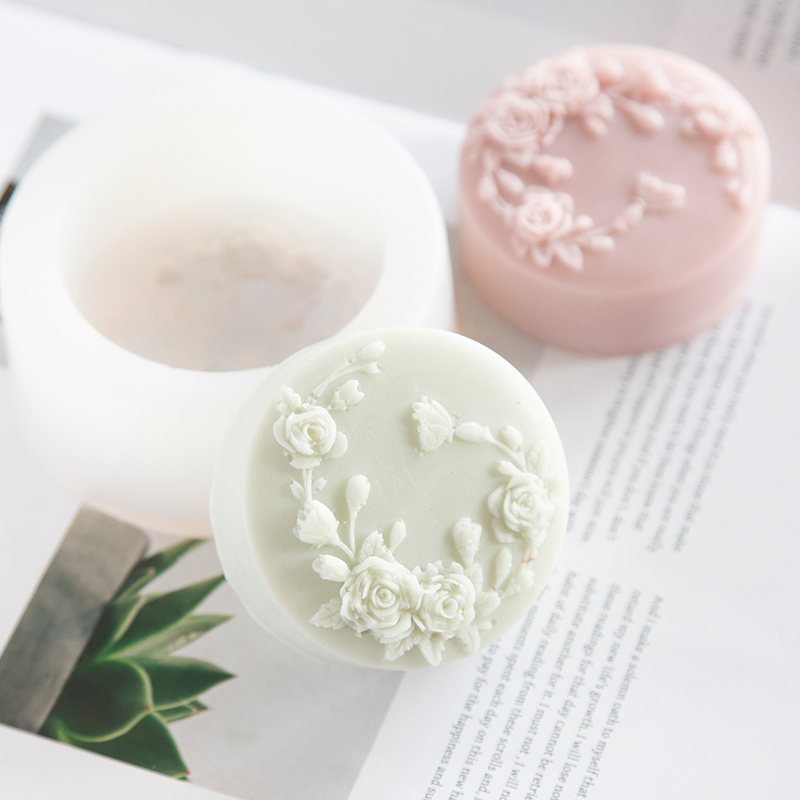 Round Shape Rose Flower Handma - Soap Making Scents recension och pris