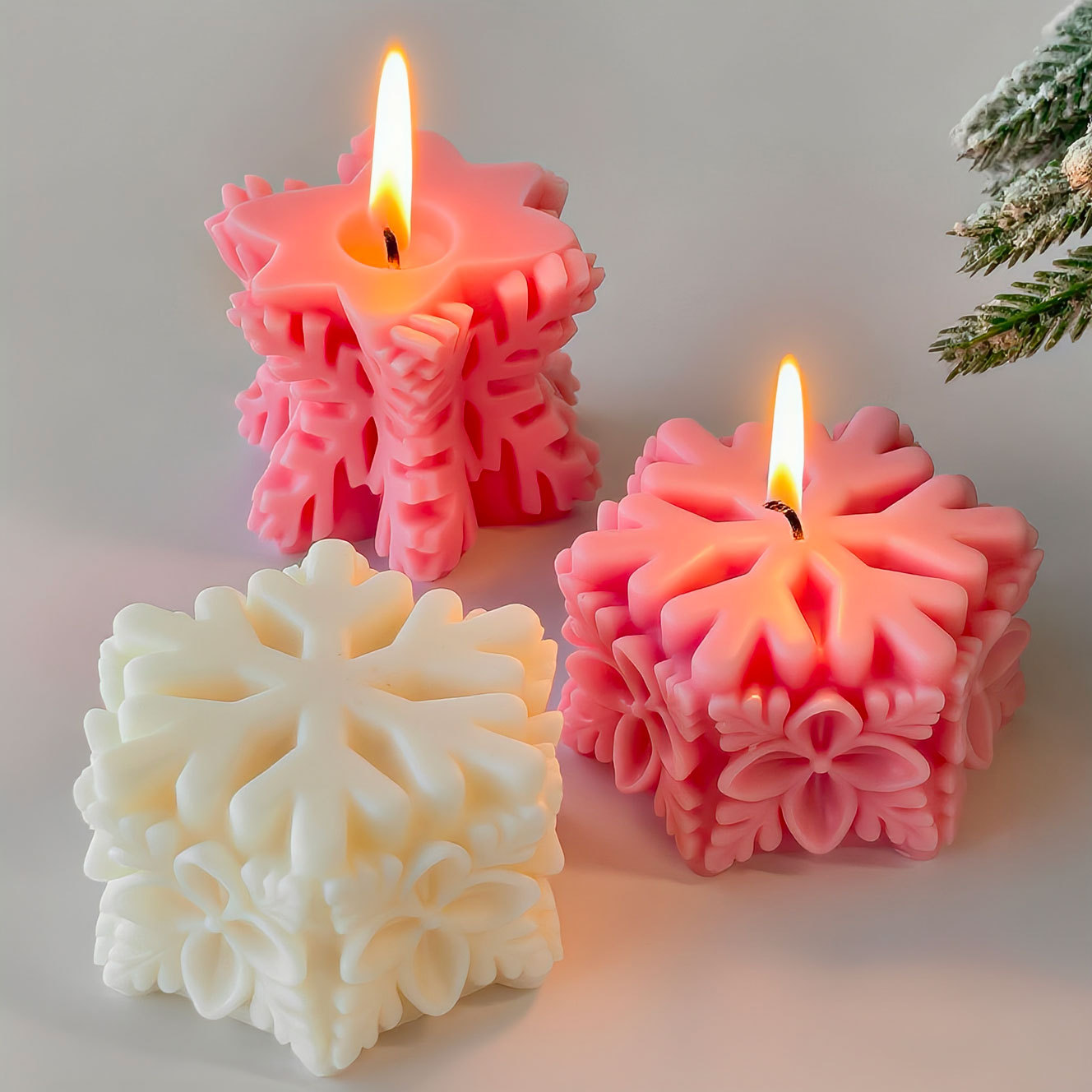 Christmas Snowflake Pillar Can - Soap Making Scents recension och pris