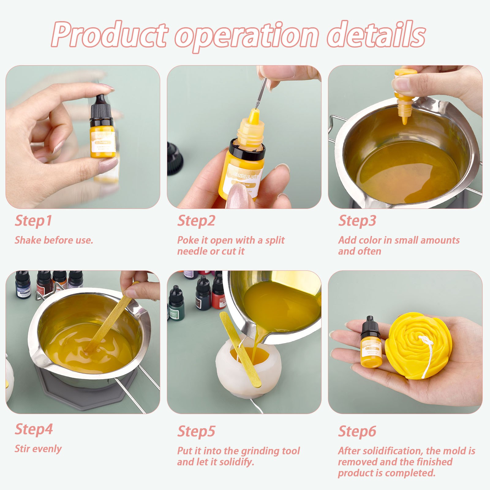 5ml/Bottle Candle Wax Pigment  - Soap Making Ingredient recension och pris