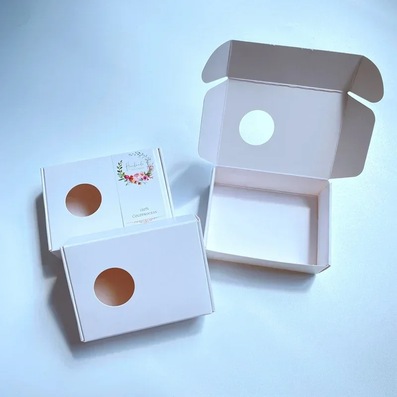 50pcs Kraft Box with Round Win - Kraft Soap Label recension och pris