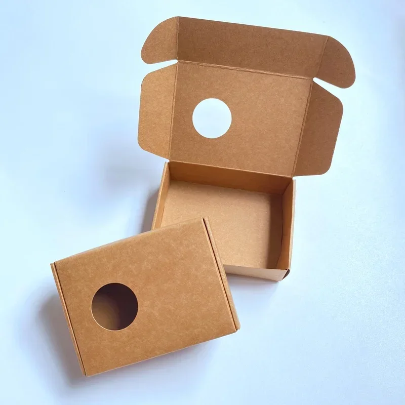 50pcs Kraft Box with Round Win - Kraft Soap Label recension och pris