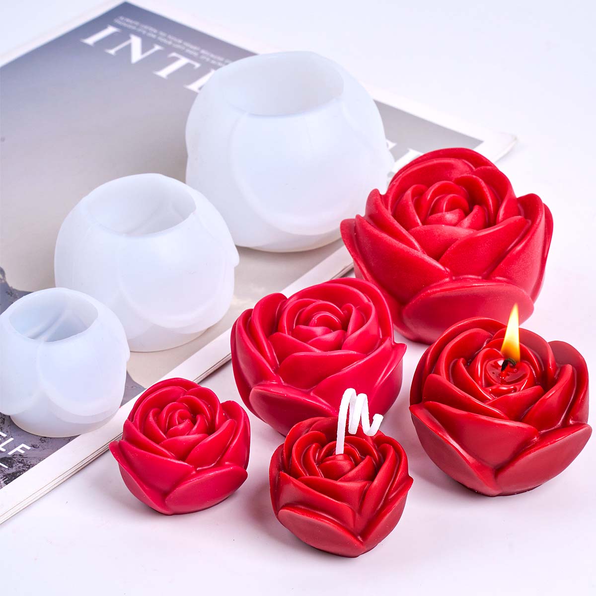 3D Flower Shape Silicone Candl - Soap Making Scents recension och pris