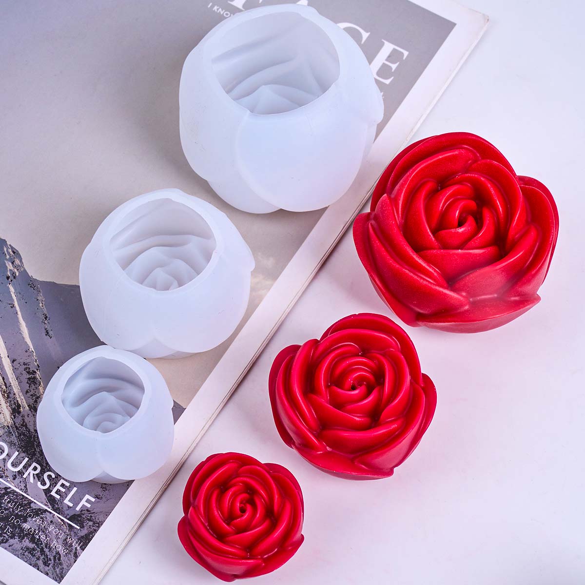 3D Flower Shape Silicone Candl - Soap Making Scents recension och pris