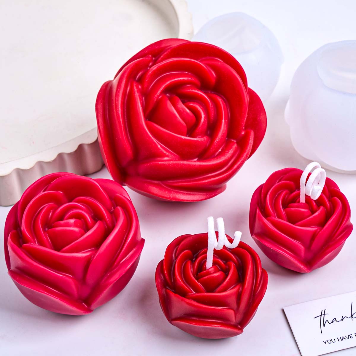 3D Flower Shape Silicone Candl - Soap Making Scents recension och pris