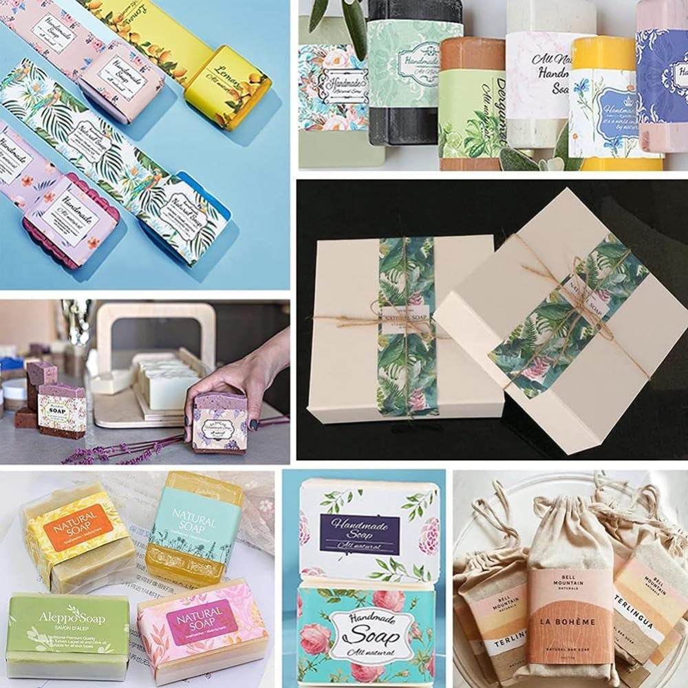 90PCS Handmade Wrap Label Tape - Kraft Soap Label recension och pris