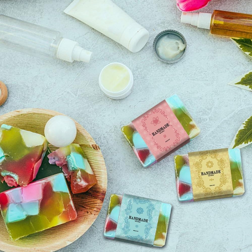 90PCS Handmade Wrap Label Tape - Kraft Soap Label recension och pris