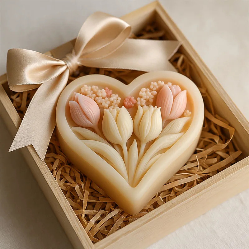 Silicone Mold for Heart-shaped - Soap Making Additives recension och pris