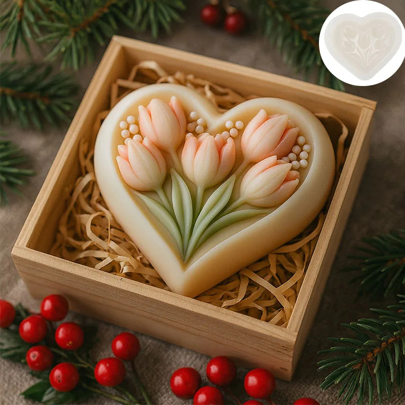 Silicone Mold for Heart-shaped - Soap Making Additives recension och pris
